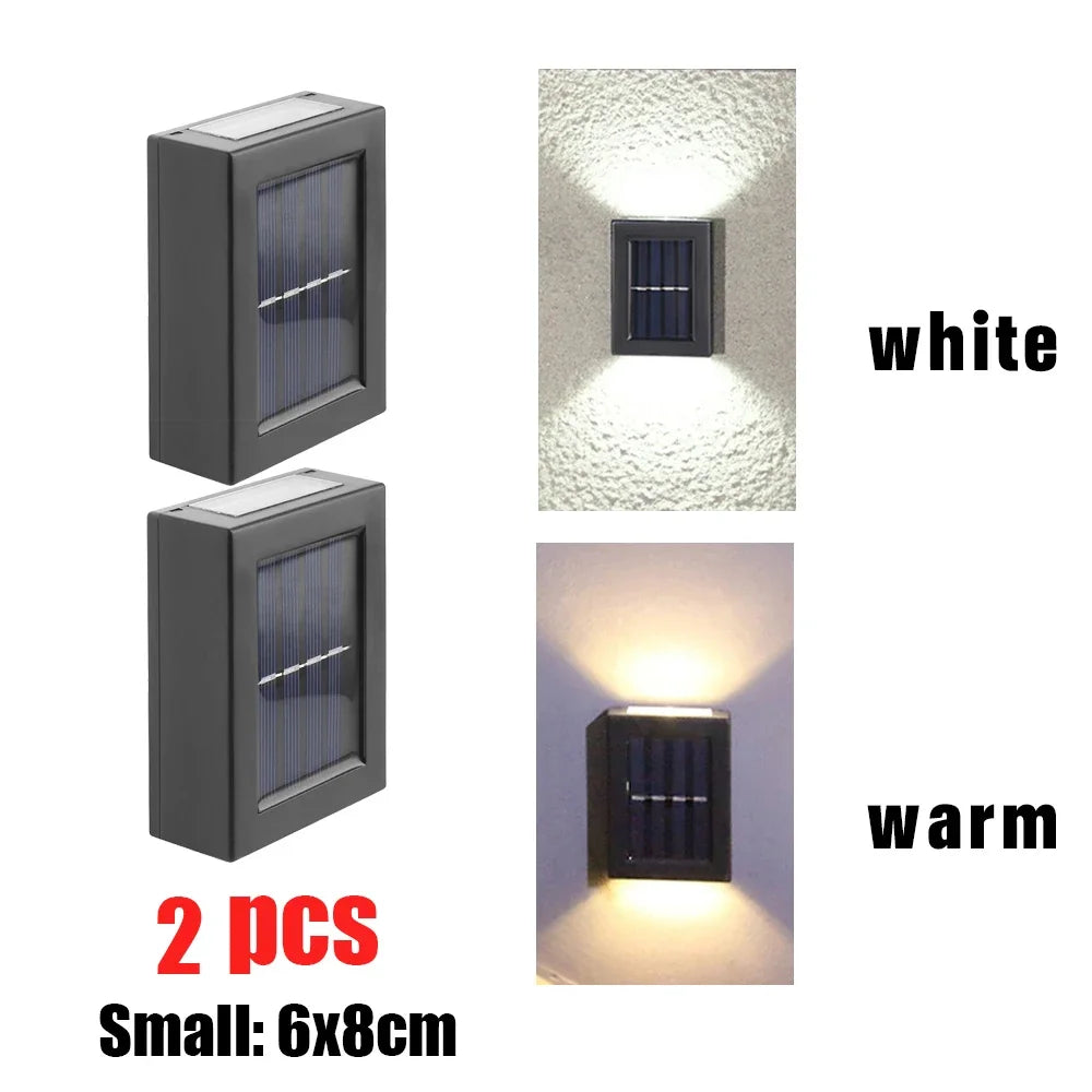AlliLit Solar LED Wall Lights Waterproof Outdoor Garden Lamps