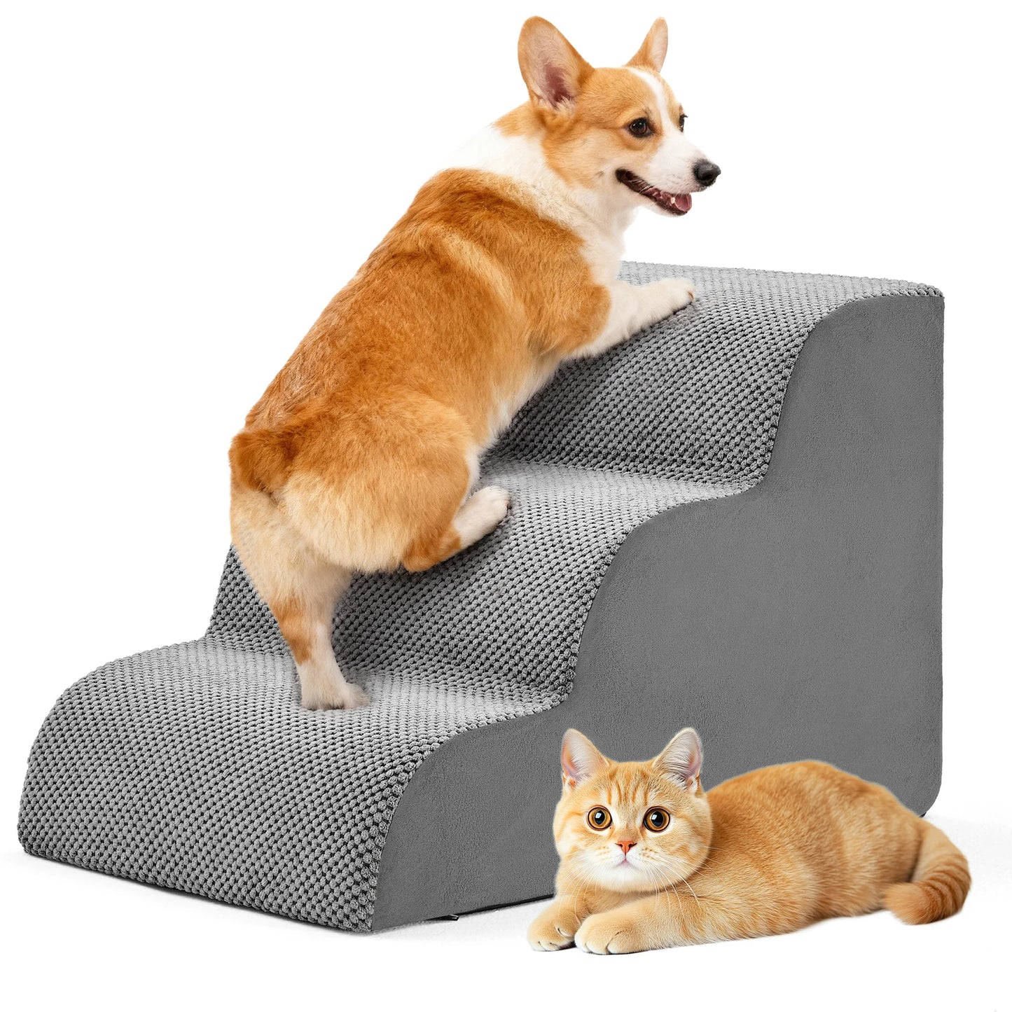 Curved High Density Dog Stairs Ramp For Small Dogs