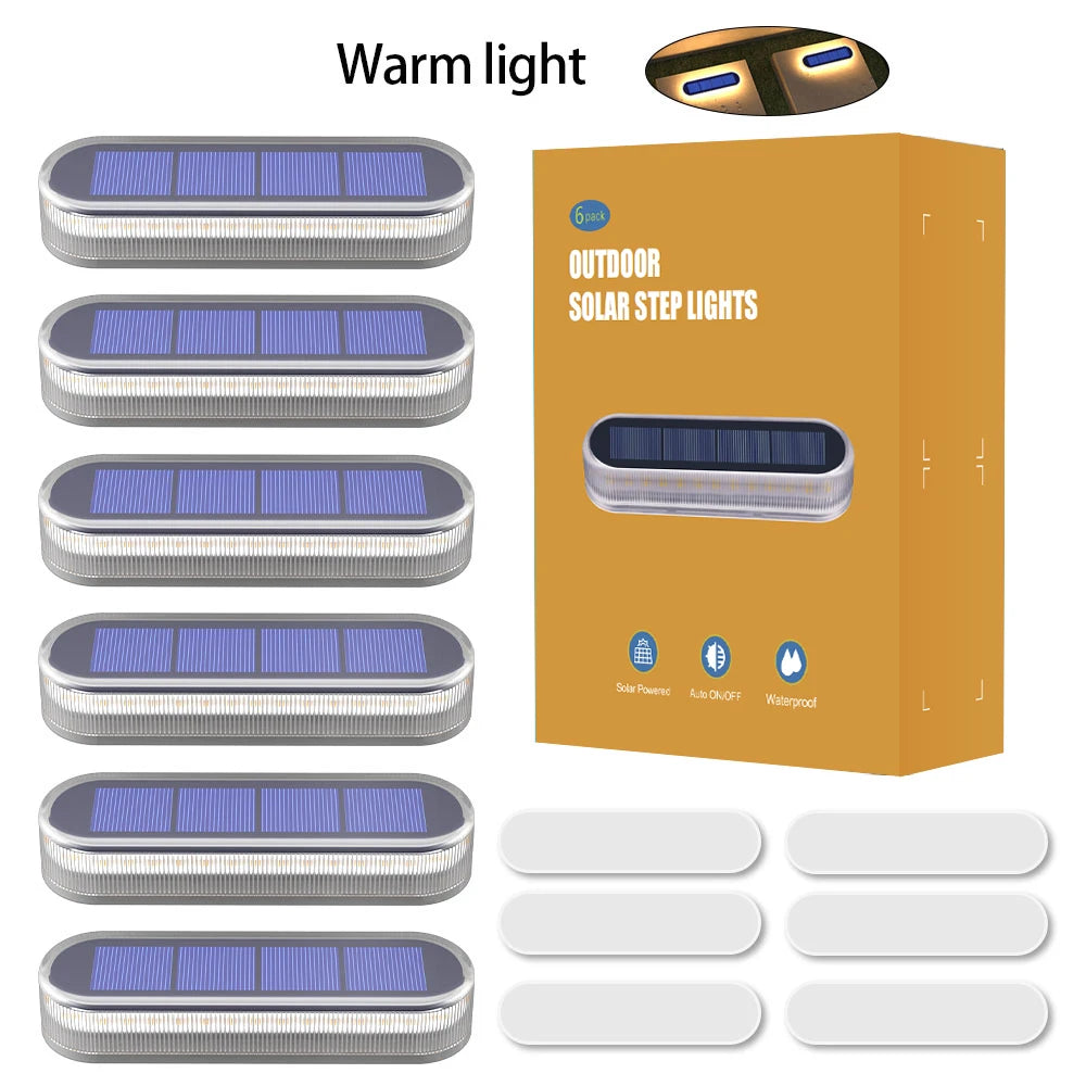 Solar Deck Lights IP68 Waterproof Anti-Pressure 5 Ton 4 Pack