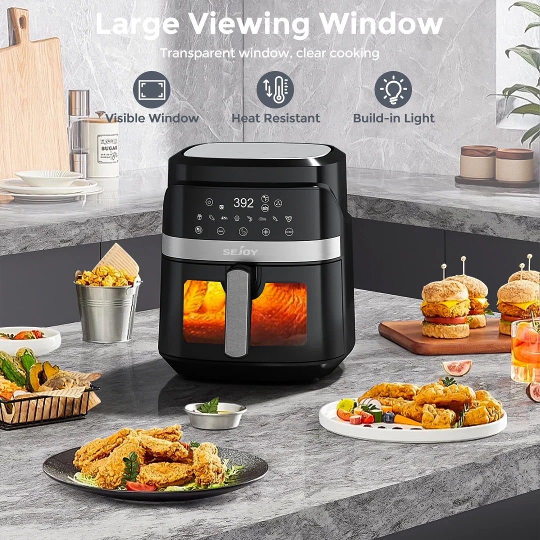 SEJOY 8-in-1 Air Fryer Oven for Frying, Roasting and Baking