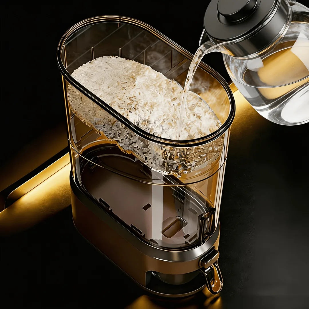 ONENOBLE Transparent Rice Dispenser With Measuring Cup