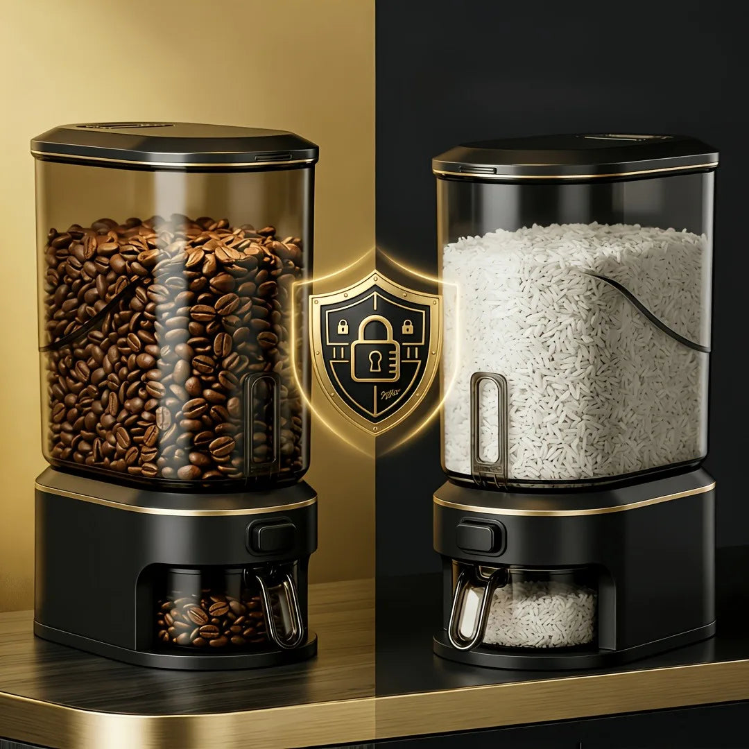 ONENOBLE Transparent Rice Dispenser With Measuring Cup