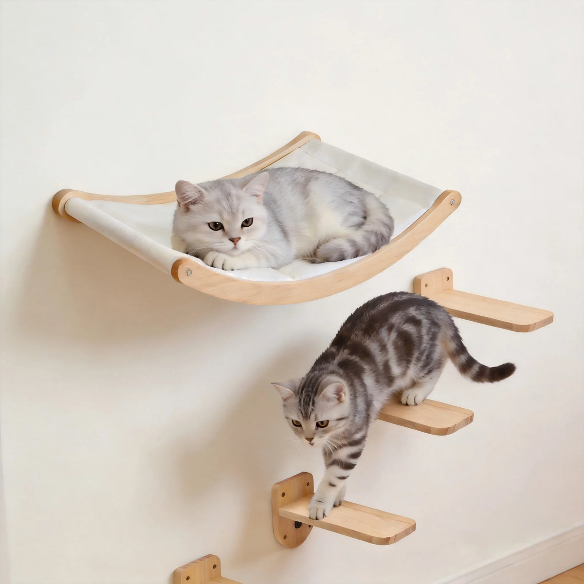 Wall Mounted Cat Bridge With Sisal Rope For Indoor Cats