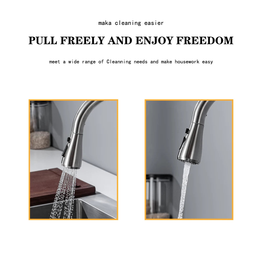 DQOK Smart Touchless Infrared Kitchen Faucet With Pull Out Sprayer