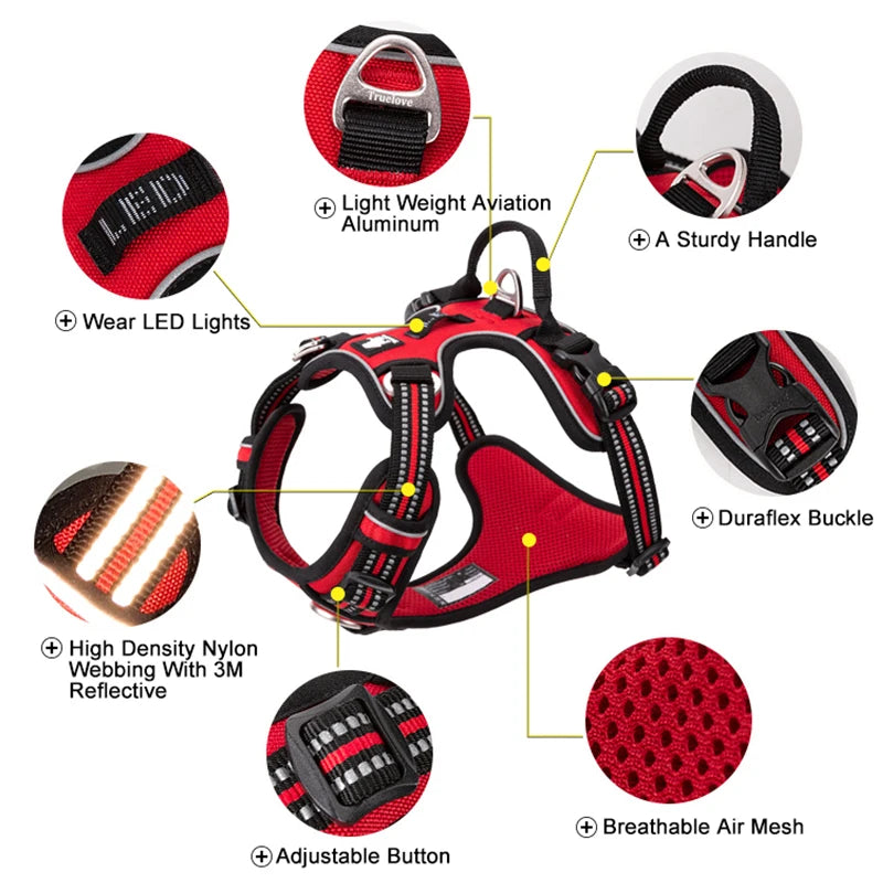 Truelove Reflective No Pull Dog Harness For Walking And Training