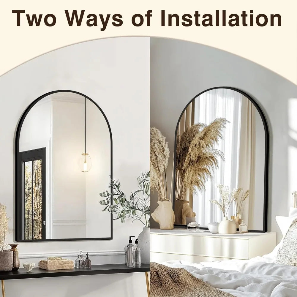 Wall Mirror With Metal Frame For Over Sink Living Room