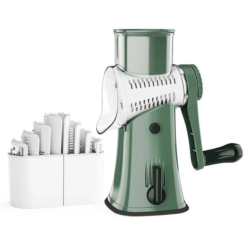 LMETJMA Rotary Cheese Grater And Vegetable Slicer