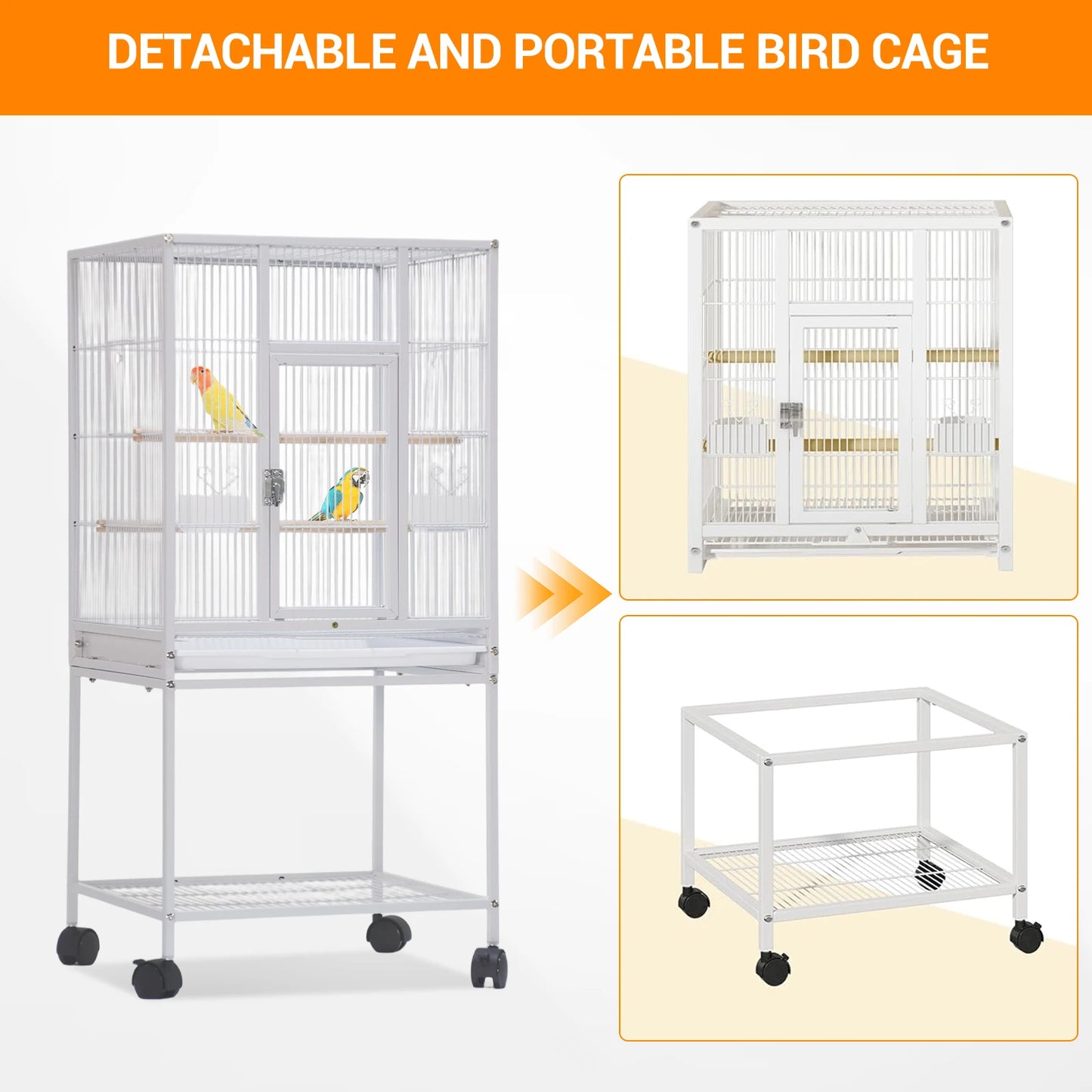 Ram Five-Level Metal Small Animal Cage With Wheels And Removable Tray