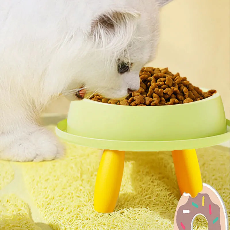 Elevated Pet Feeder Bowl With Weighted Base Anti Slip Edge