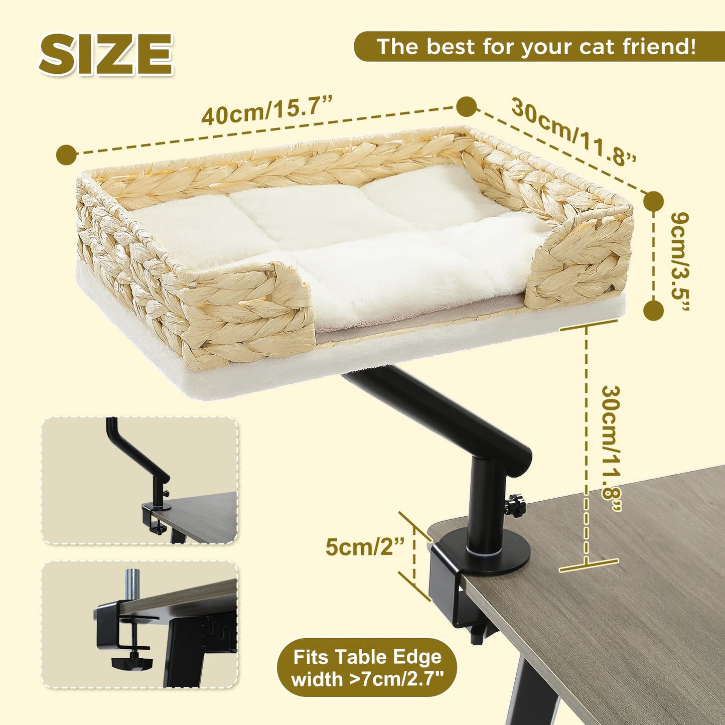 PAWZ Road Cat Desk Bed 360 Rotating Hammock Stand Lite