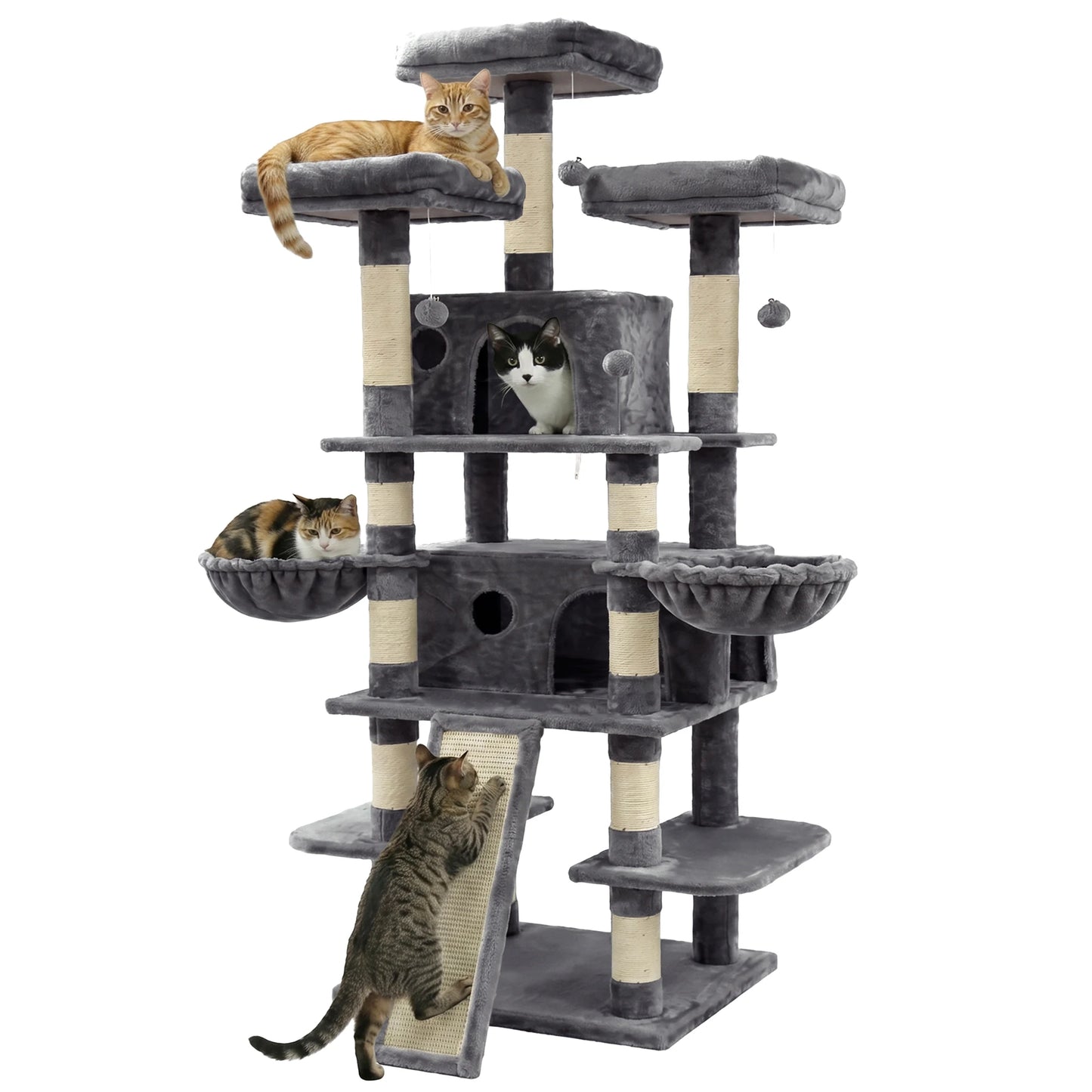 FOOWIN Multi Level Cat Tree Tower Indoor Activity Center Condos