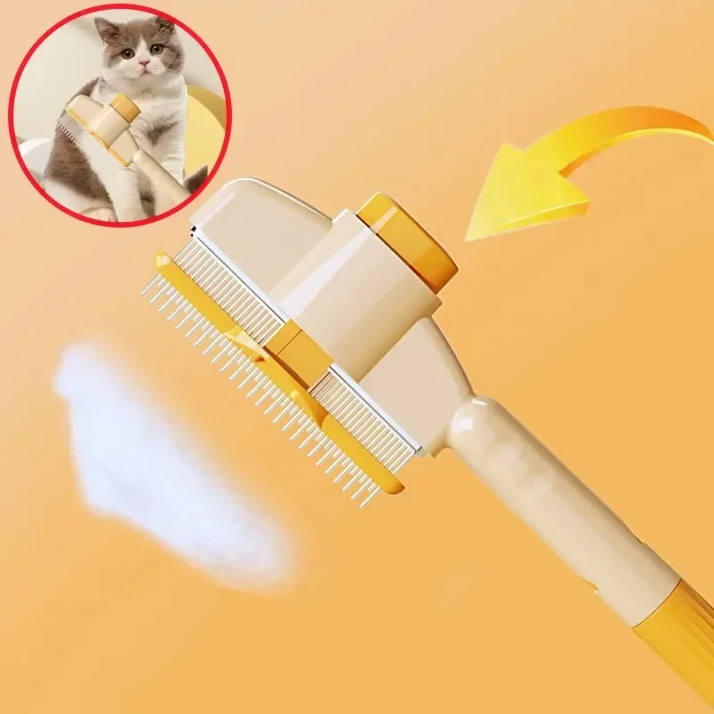 Self Cleaning Dog Comb Brush With One Button Massage Grooming