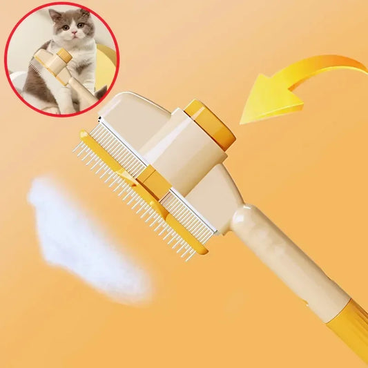 Self Cleaning Dog Comb Brush With One Button Massage Grooming