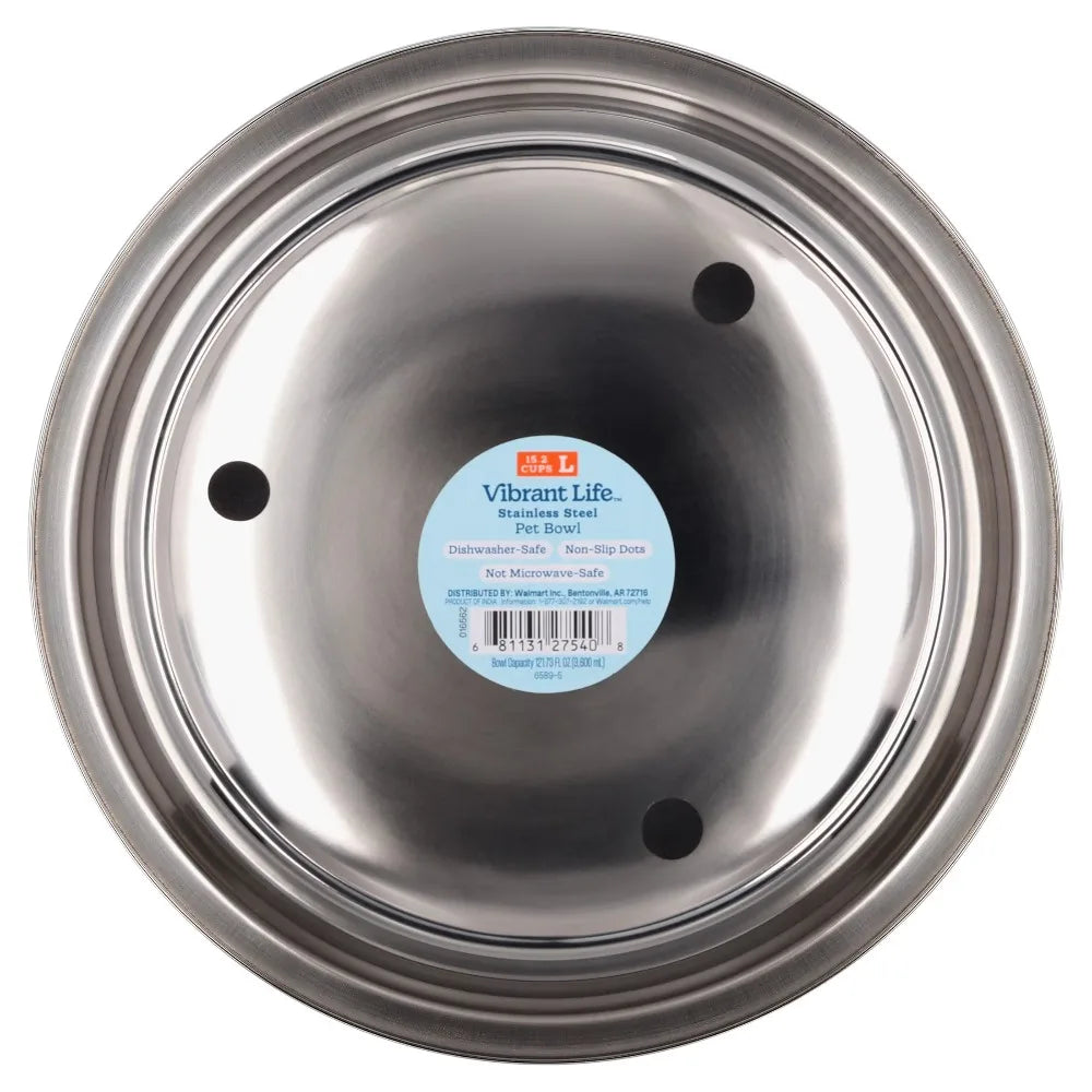 Durable Stainless Steel Pet Bowl For Dogs And Cats