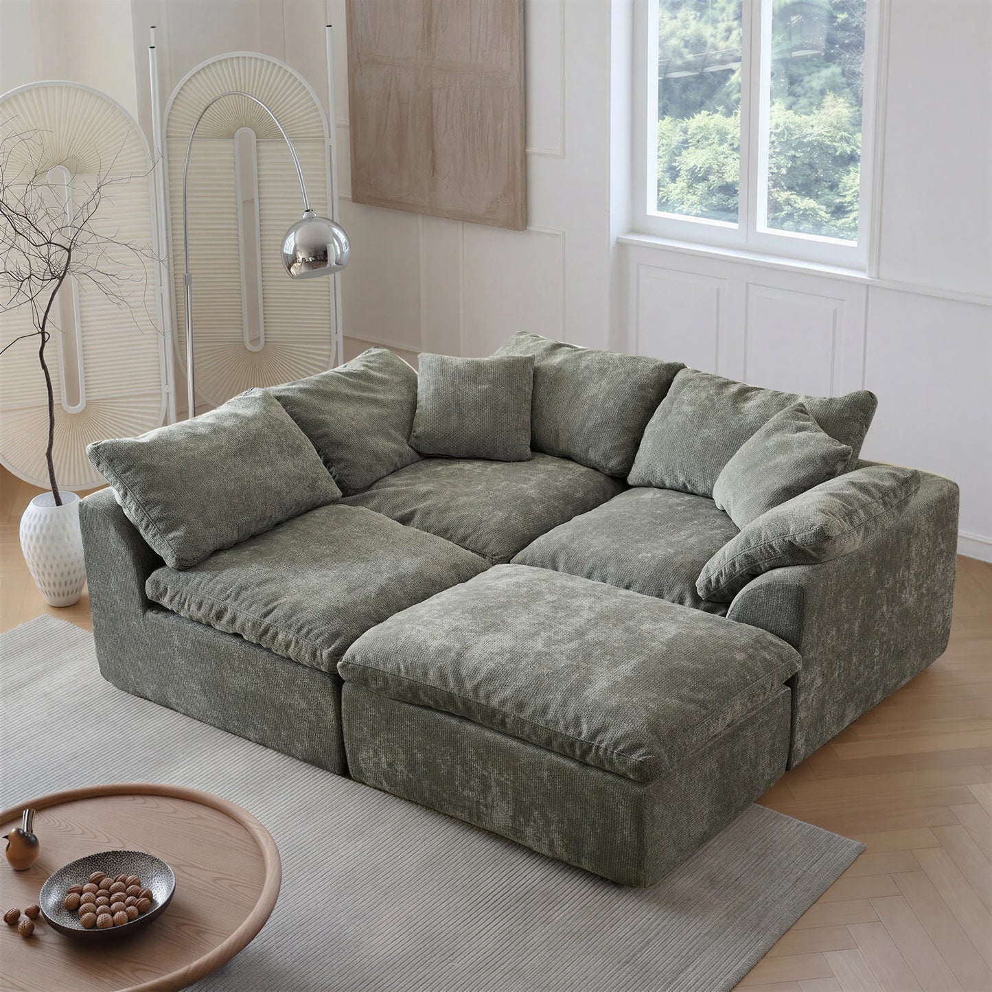 Yeflixvrau Modern Modular Sectional Sofa Removable Cushions