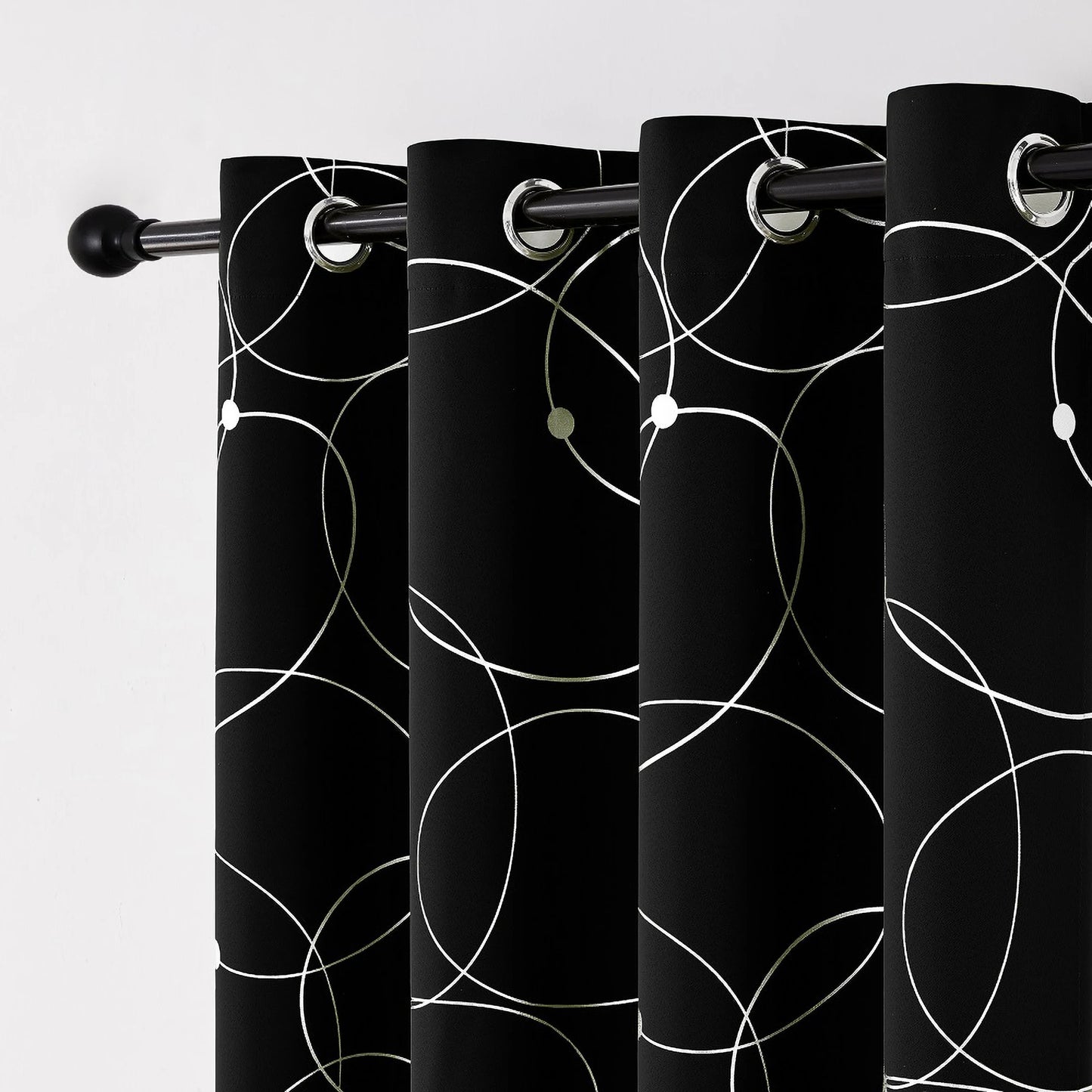 Blackout Curtain Set 4 Piece Grommet Thermal Insulated Room Darkening