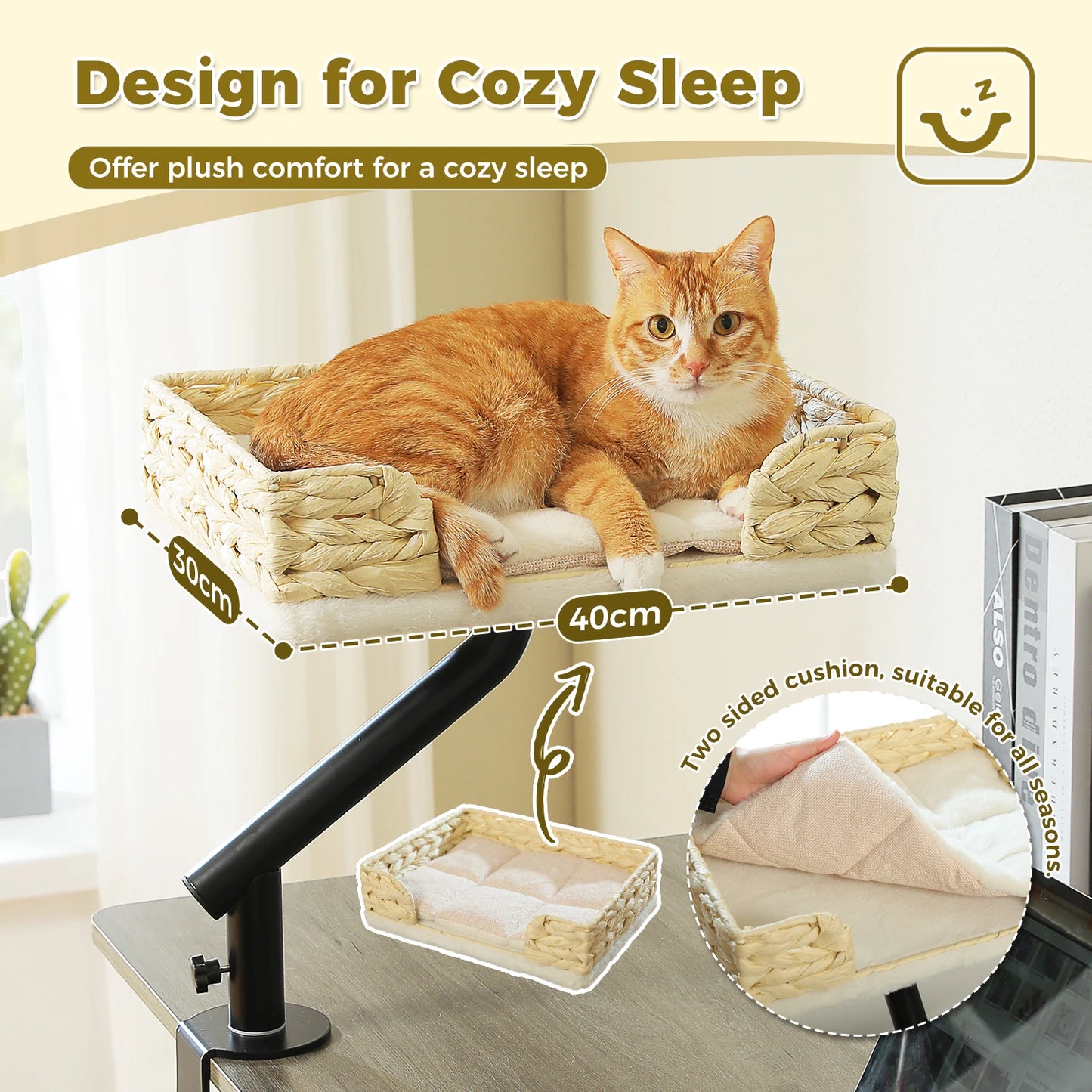PAWZ Road Cat Desk Bed 360 Rotating Hammock Stand Lite