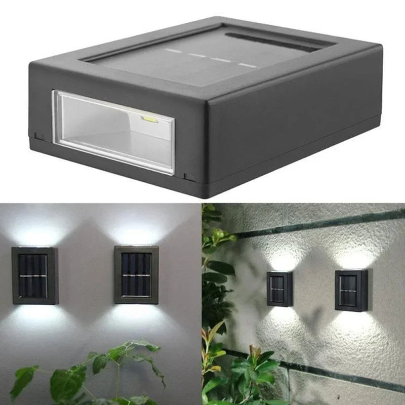 AlliLit Solar LED Wall Lights Waterproof Outdoor Garden Lamps