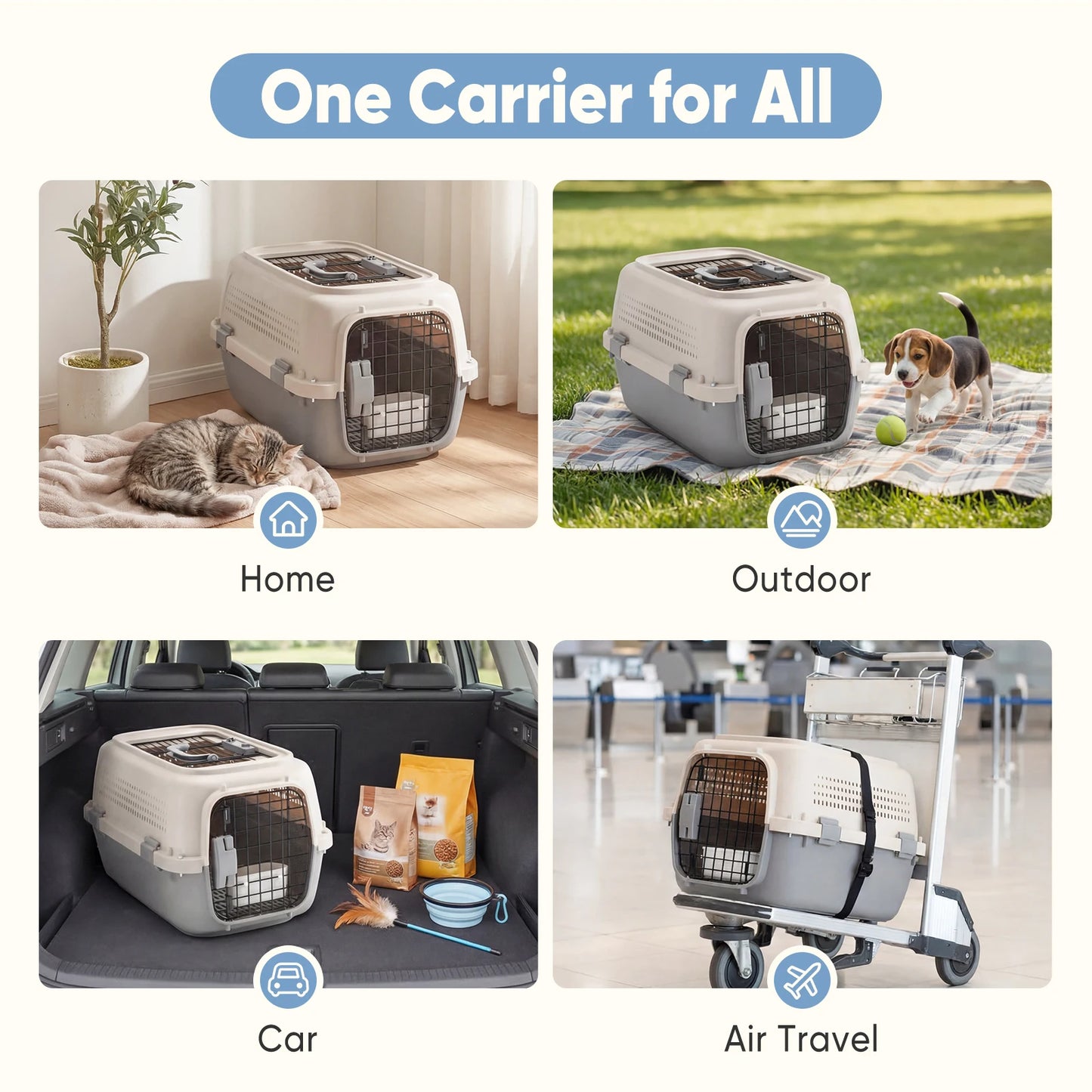 Pet Carrier for Small Dogs and Cats With Enhanced Security