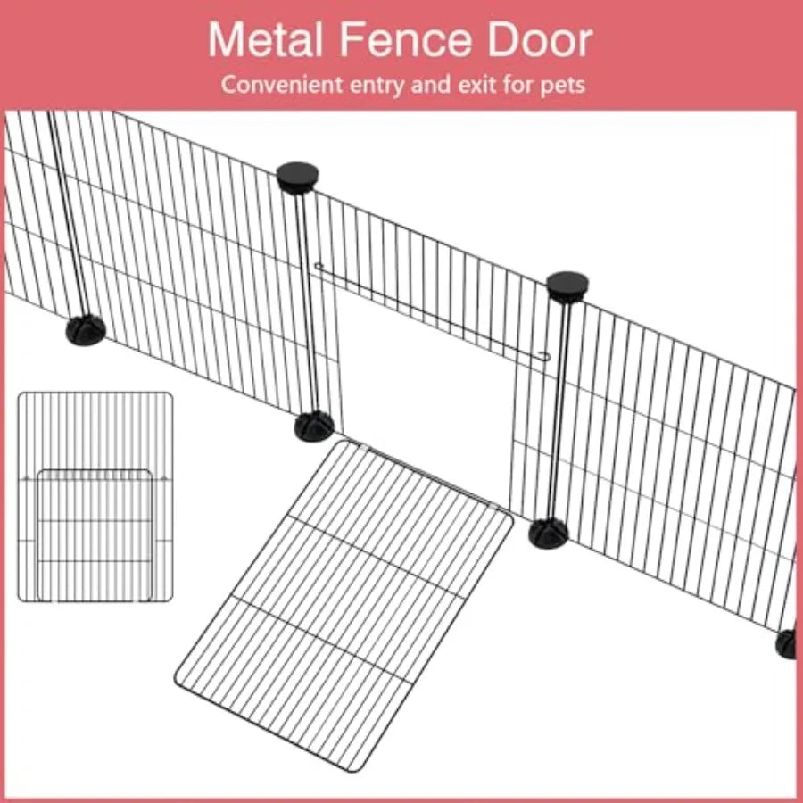Small Animal Playpen With Waterproof Mat For Guinea Pigs