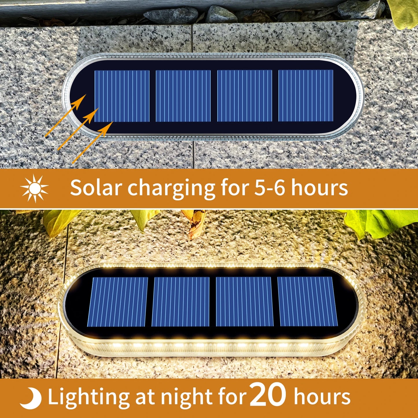 Solar Deck Lights IP68 Waterproof Anti-Pressure 5 Ton 4 Pack