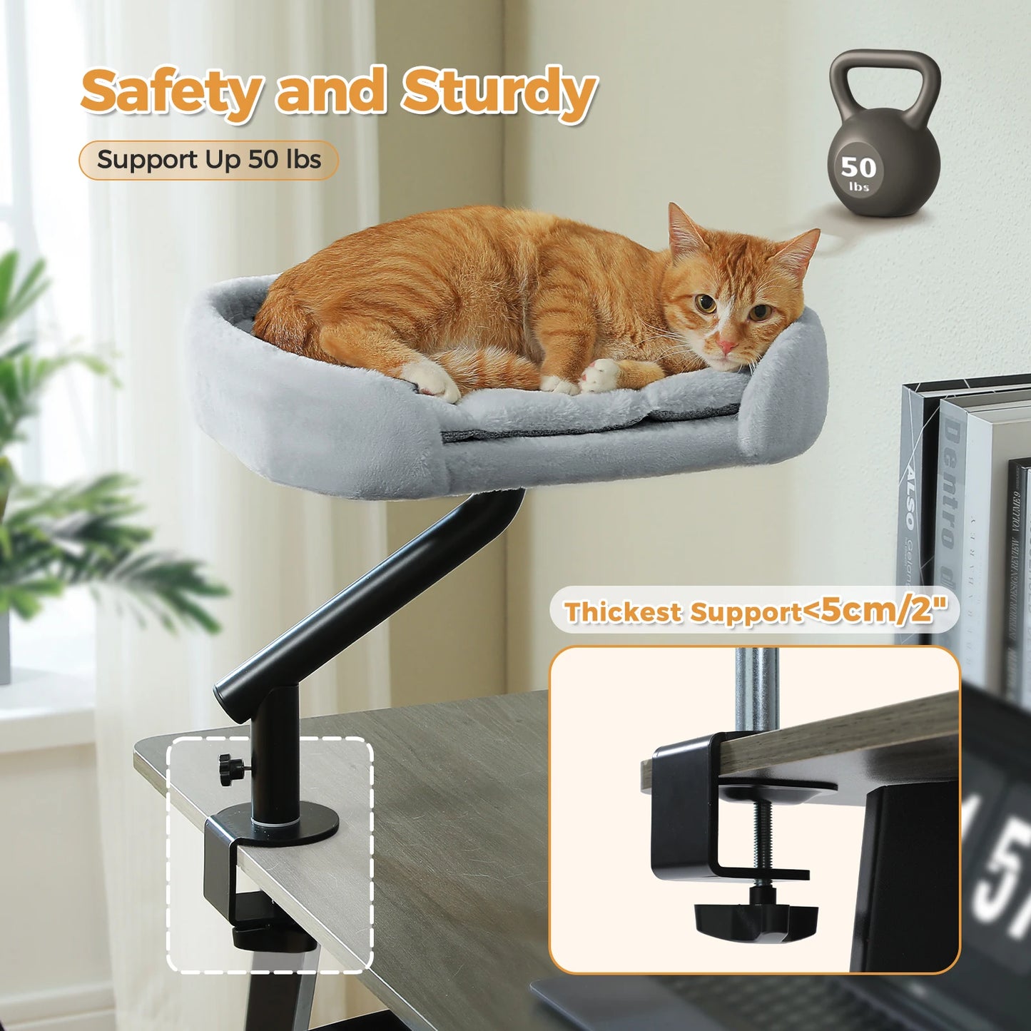 PAWZ Road Cat Desk Bed 360 Rotating Hammock Stand Lite