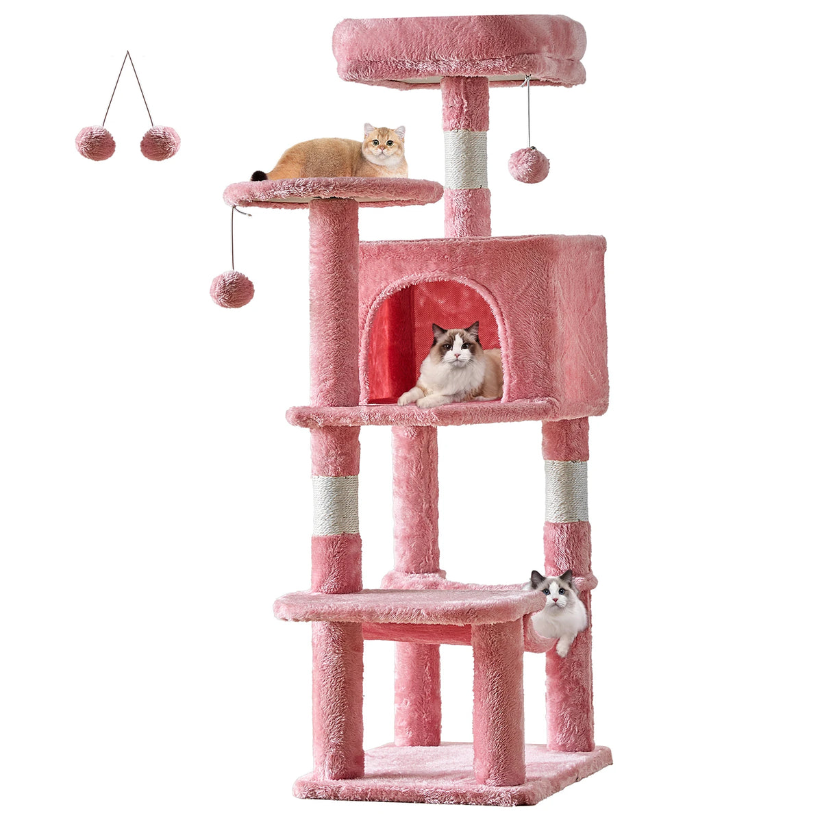 Jhk Tall 4 Tier Cat Tree With Sisal Scratching Posts