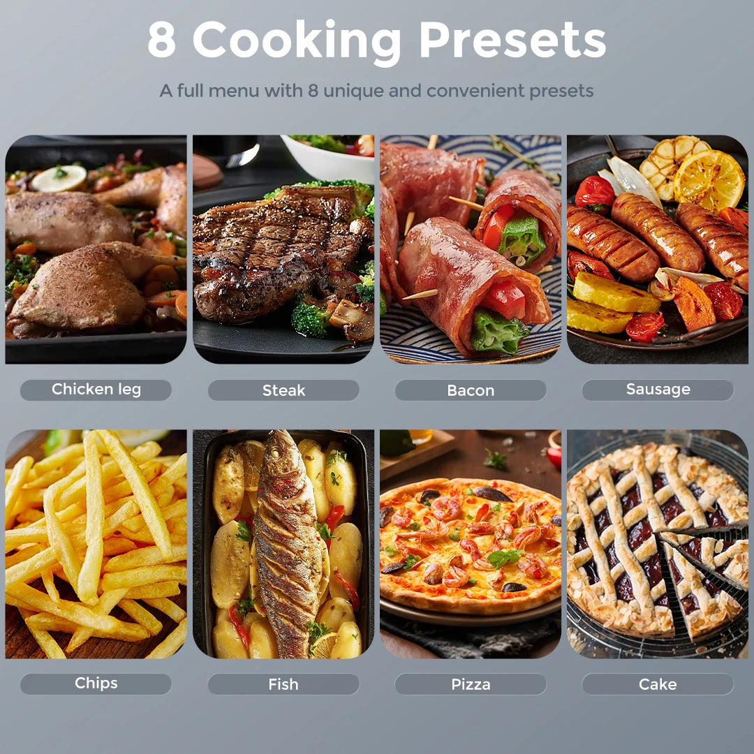 SEJOY 8-in-1 Air Fryer Oven for Frying, Roasting and Baking