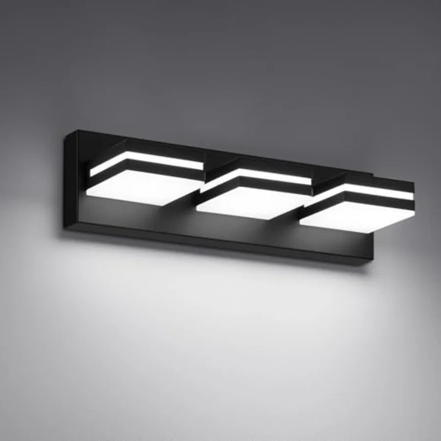 Modern LED 3 Light Bathroom Vanity Wall Fixture Metal Acrylic