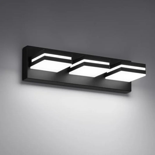 Modern LED 3 Light Bathroom Vanity Wall Fixture Metal Acrylic