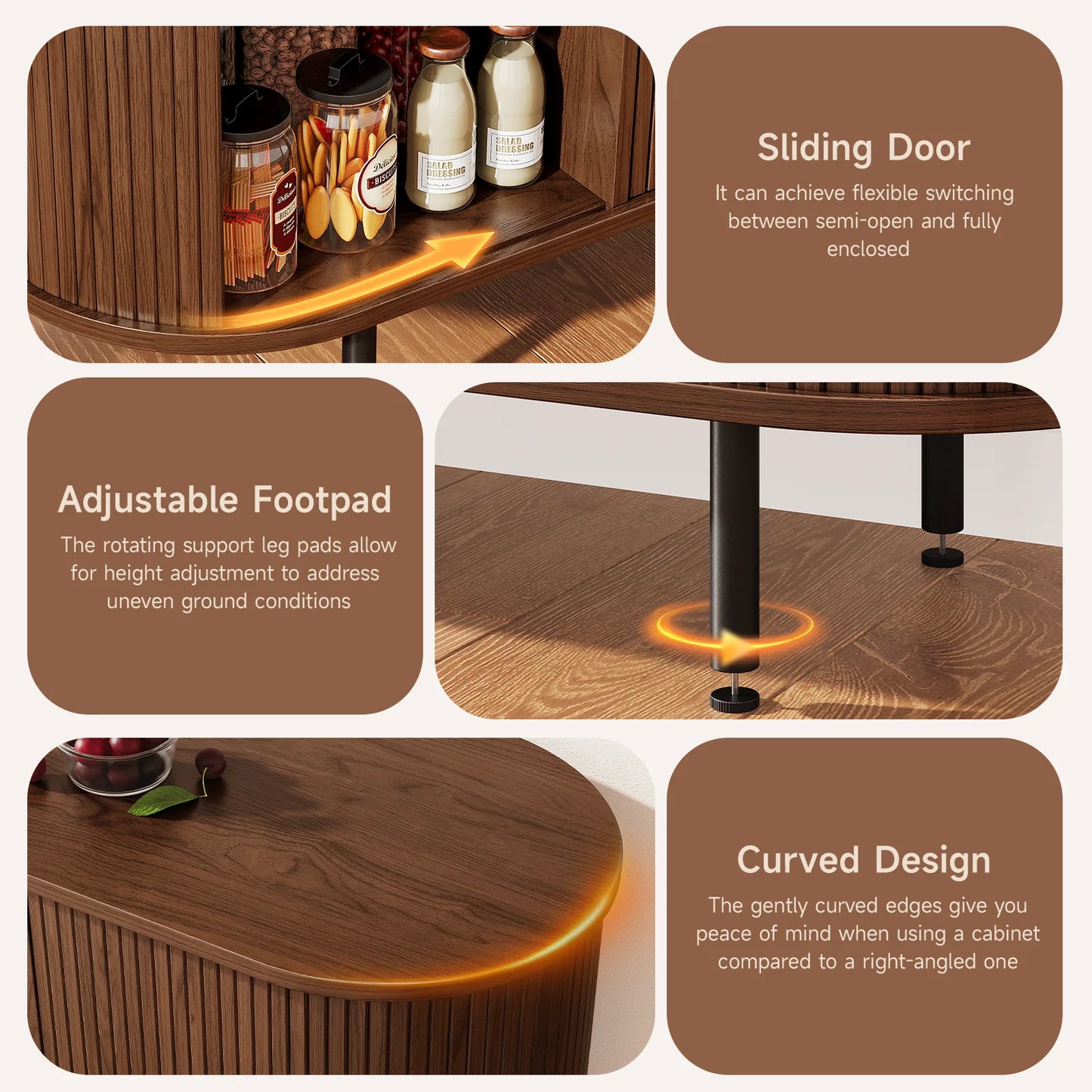ONBRILL Sideboard Buffet Cabinet With Storage For Kitchen