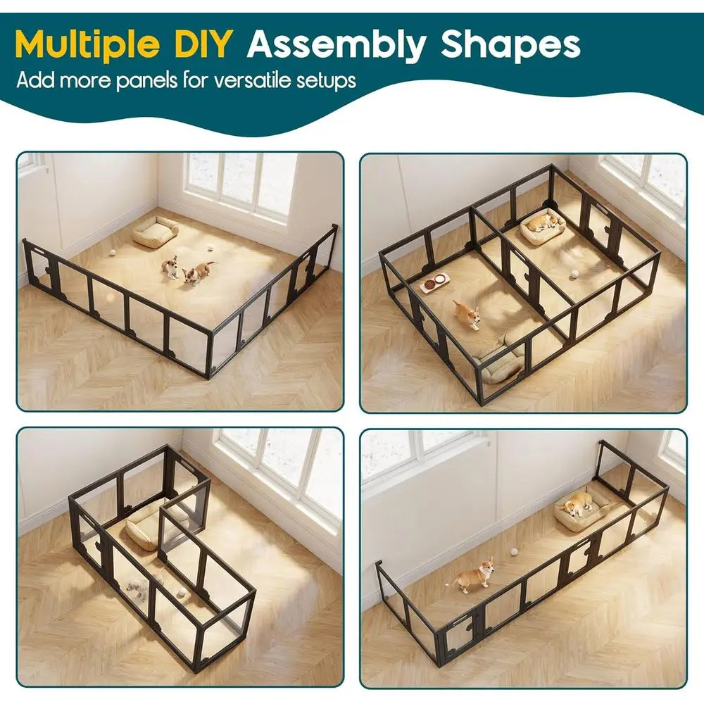 Acrylic Clear Dog Playpen With Two Doors
