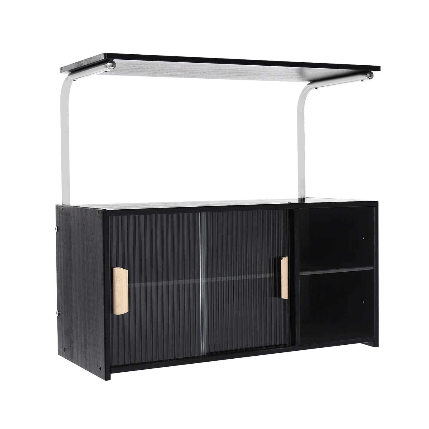 Storage Cabinet Two Tier With Adjustable Shelves Clear Door