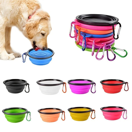 Portable Pet Food Bowl TPR Collapsible Travel Water Bowl