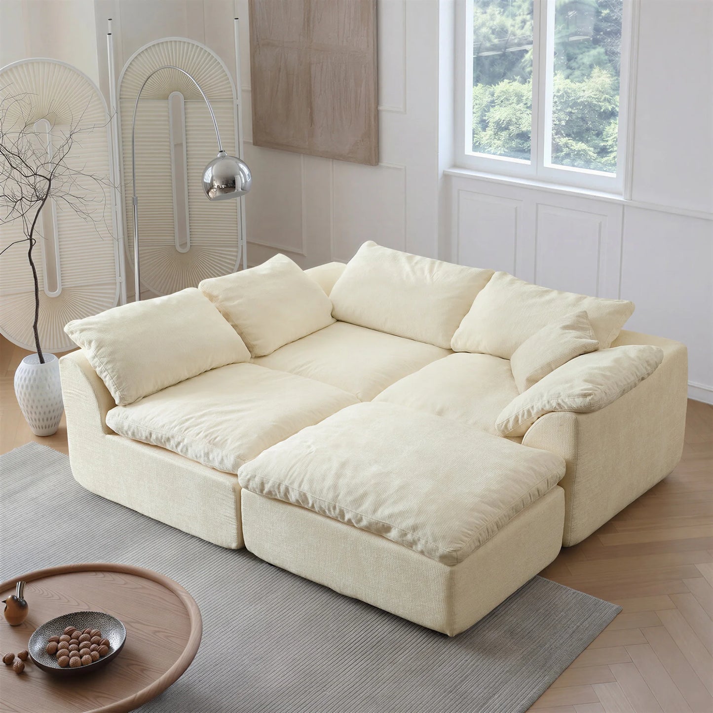 Yeflixvrau Modern Modular Sectional Sofa Removable Cushions