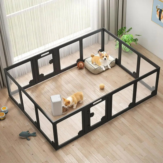 Acrylic Clear Dog Playpen With Two Doors