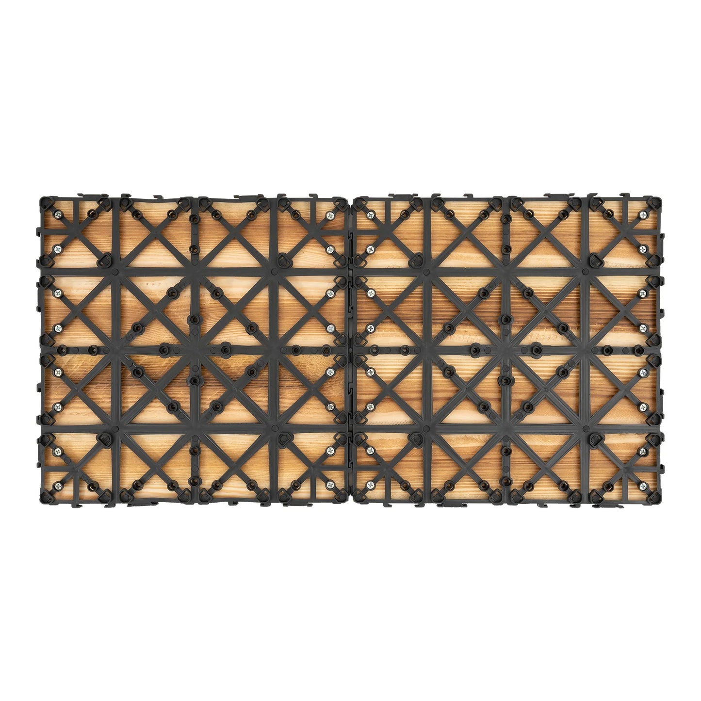 Wood Plastic Composite Interlocking Deck Tiles For Outdoor Use