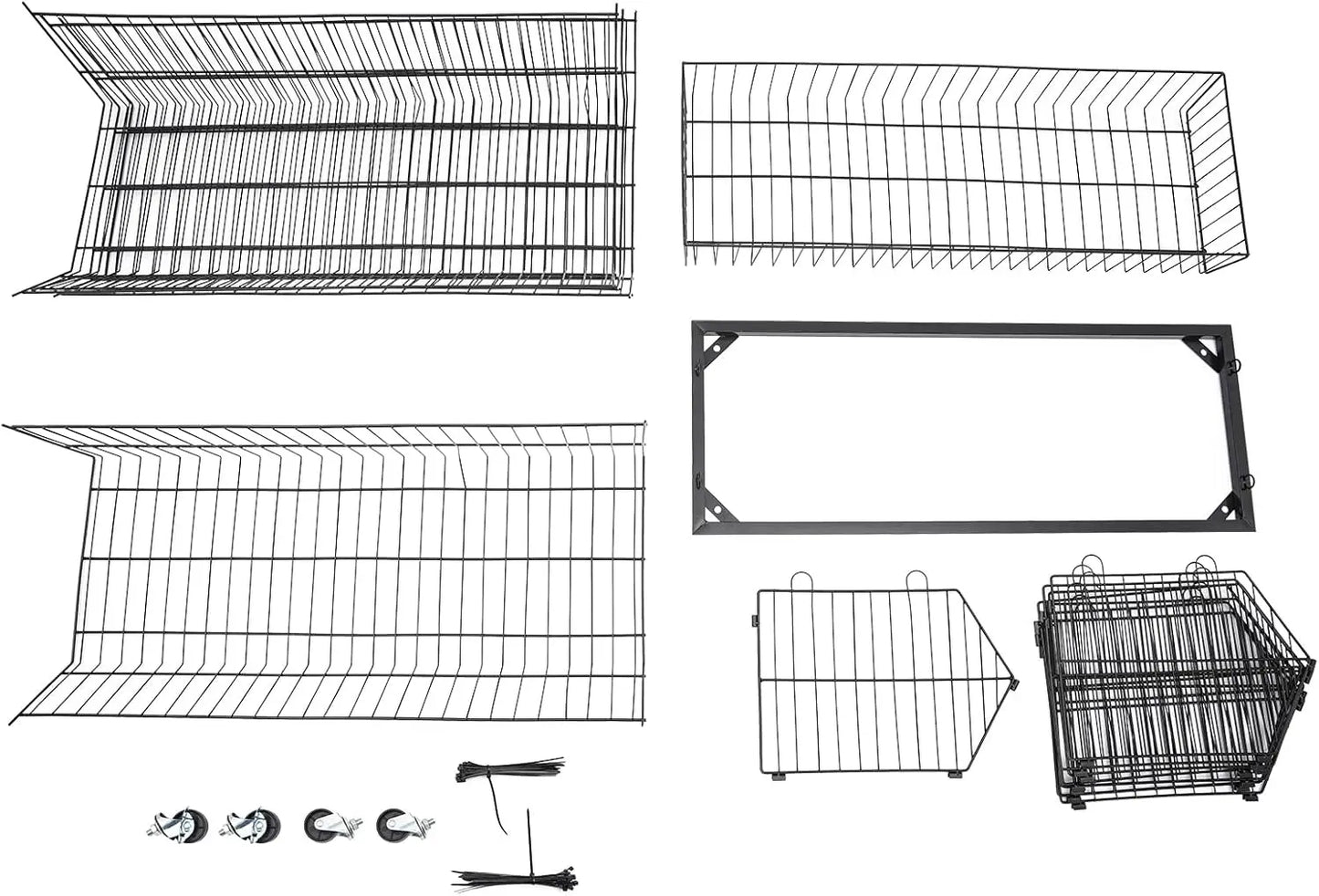 5-Tier Wire Metal Mobile Storage Shelf For Home Market