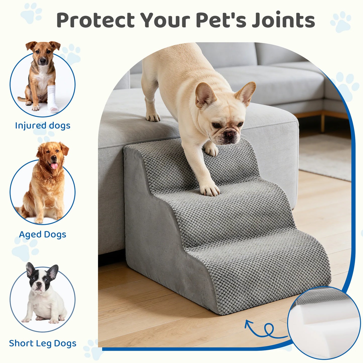 Curved High Density Dog Stairs Ramp For Small Dogs