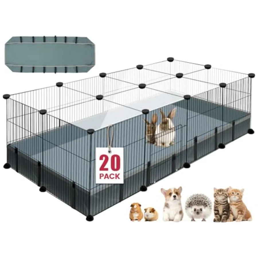 Small Animal Playpen With Waterproof Mat For Guinea Pigs