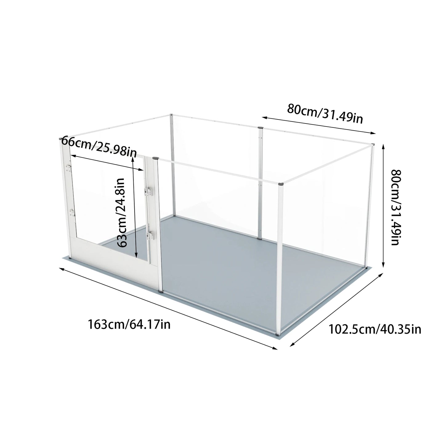 BINGOPAW Large Acrylic Dog Playpen Fence With Waterproof Mat