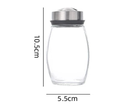 Glass Spice Jar Set With Rack For Seasoning And Storage
