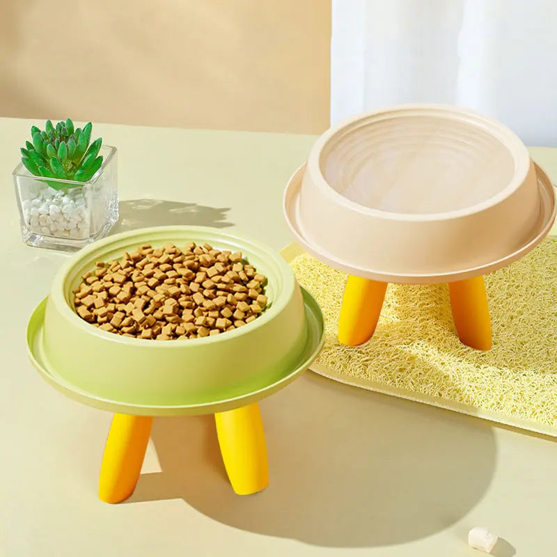 Elevated Pet Feeder Bowl With Weighted Base Anti Slip Edge