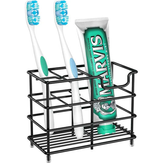 5 Slot Stainless Steel Toothbrush Holder Wall Mounted Bathroom Organizer