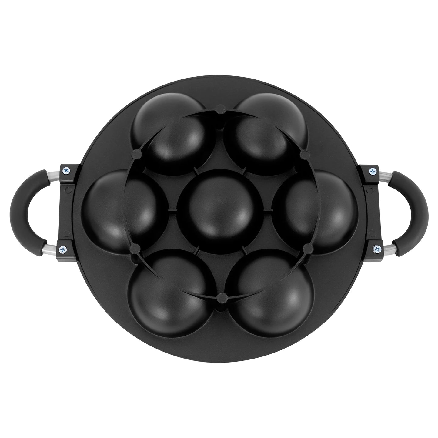 Bymaocar 7 Hole Cake Pan With Handle Nonstick Takoyaki Maker