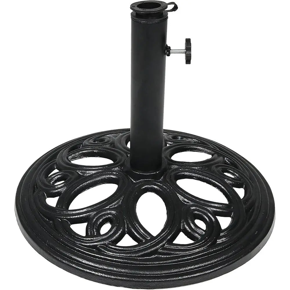 Sunnydaze Cast Iron Patio Umbrella Base Heavy Duty Round Stand
