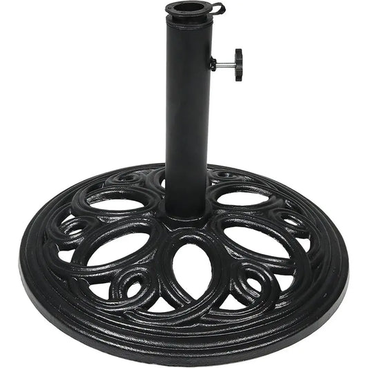 Sunnydaze Cast Iron Patio Umbrella Base Heavy Duty Round Stand