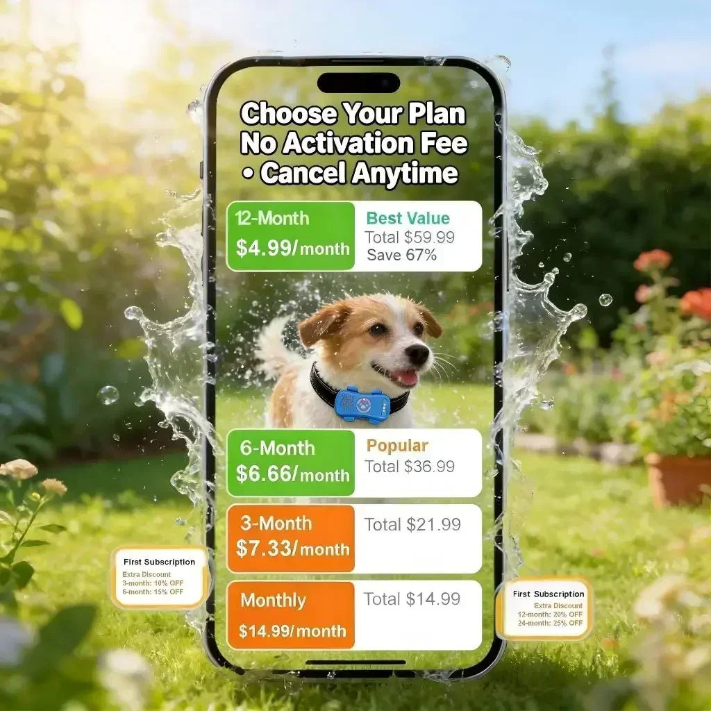 WANWAYTECH GPS Pet Tracker 4G Built In SIM Real Time Tracking IP67