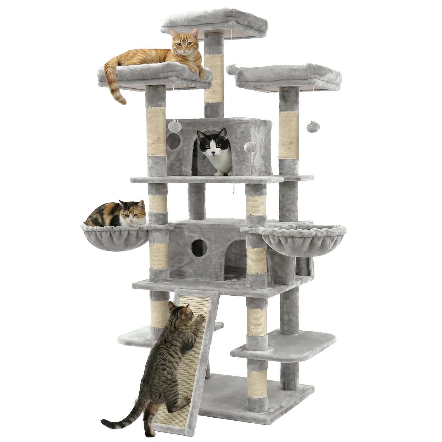 FOOWIN Multi Level Cat Tree Tower Indoor Activity Center Condos