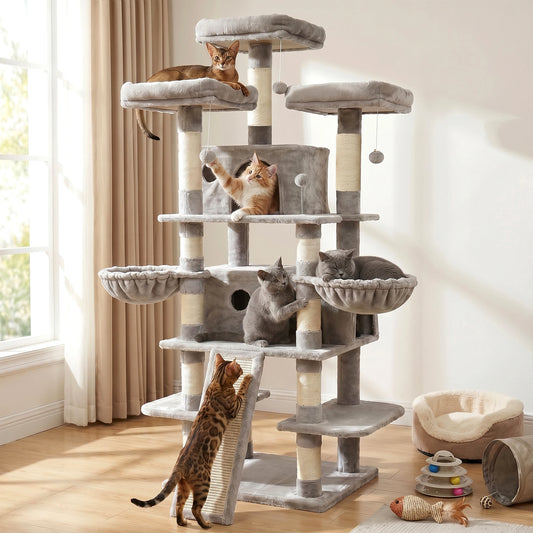 FOOWIN Multi Level Cat Tree Tower Indoor Activity Center Condos